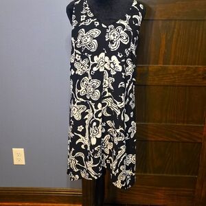 Cabi Padma Floral Vneck Racerback Aline Dress